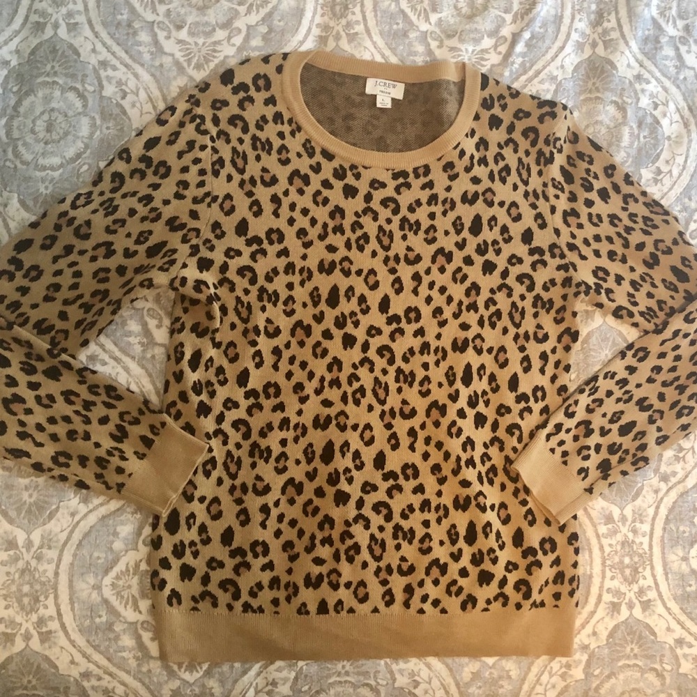 Jcrew leopard sweater size M/L